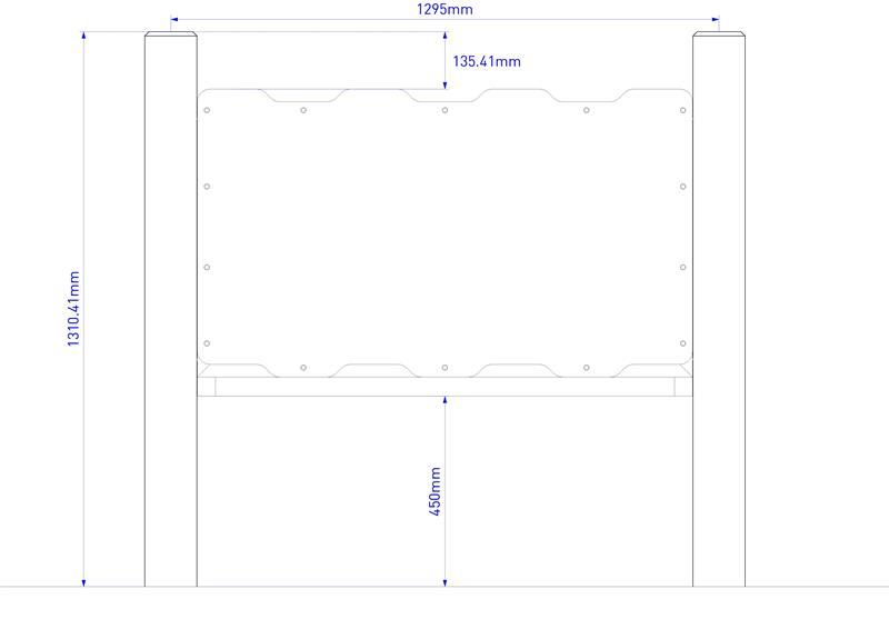 Technical render of a Paint Panel on Posts 